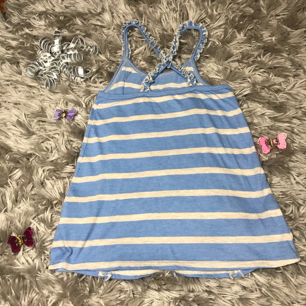 Splendid Striped Ruffle Dress Child size 6X - Picture 4 of 6